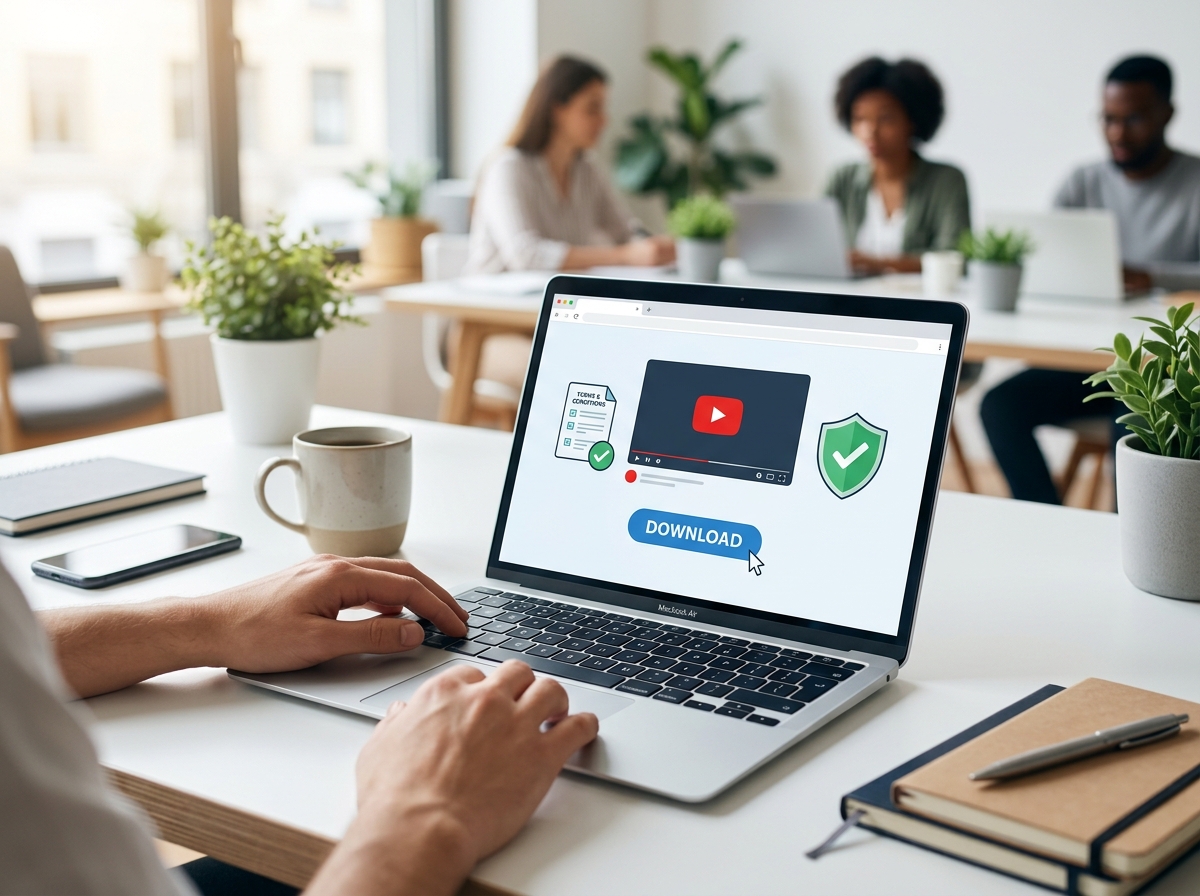 YouTube Premium offline download interface on mobile and desktop
